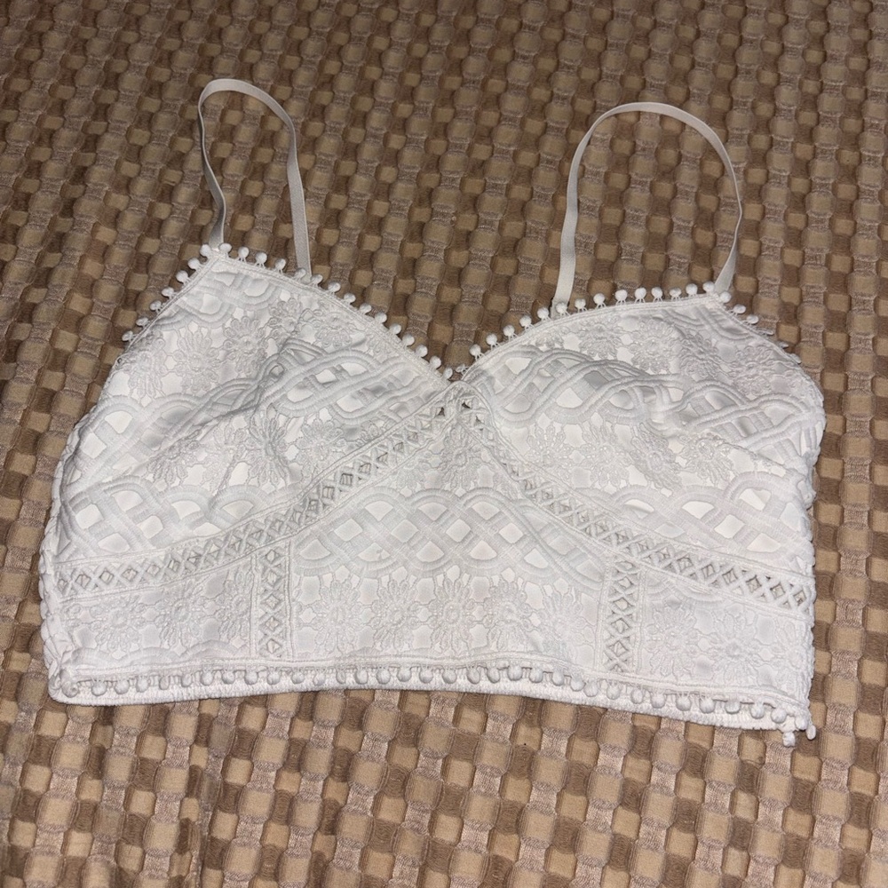 Chic White Lace Bralette